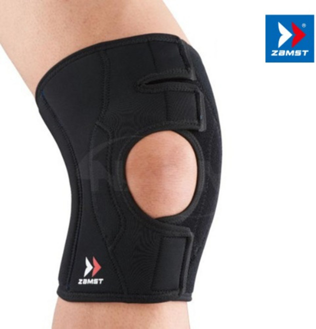 ZAMST 잠스트 EK-3 무릎보호대 2개 소프트 서포터 배구 농구 헬스 무릎측면보호, 블랙