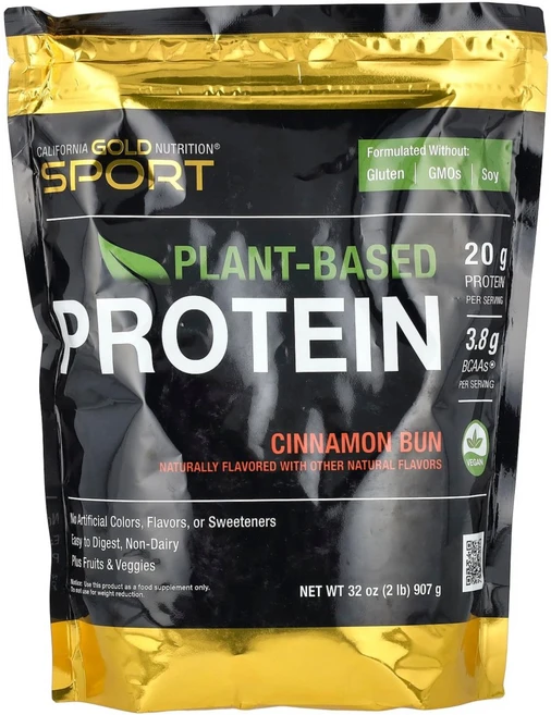 캘리포니아골드뉴트리션 스포츠 식물성단백질 시나몬번 907g CGN-01349, 1개 - 쿠팡