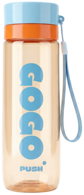gogo 運動健身太空水壺 耐高溫便攜防摔, 湖藍色, 1套, 500ml
