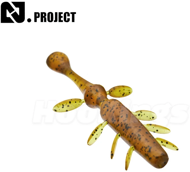 AJ프로젝트 험머쉬림프 3.7인치 앵글러진 배스 소프트베이트 웜, 1개, 5.5g, 04.Rock Shrimp(F) - 쿠팡