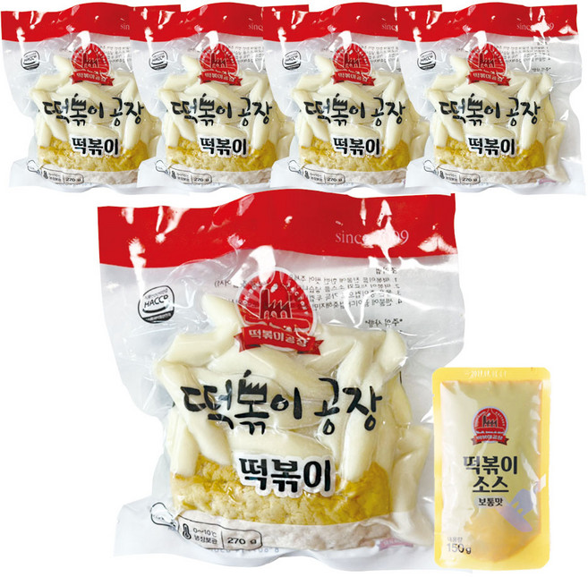 오창 떡볶이 공장 떡볶이 420g 5팩 보통맛 후기로 검증된 믿고 먹는 떡볶이, 5개