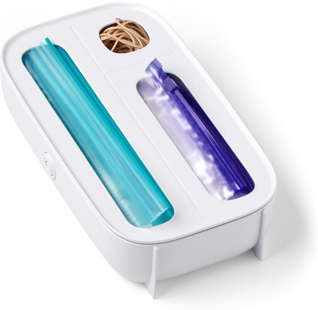 StoraBag 서랍형 식품 백 정리함 흰색 4구, 3 슬롯