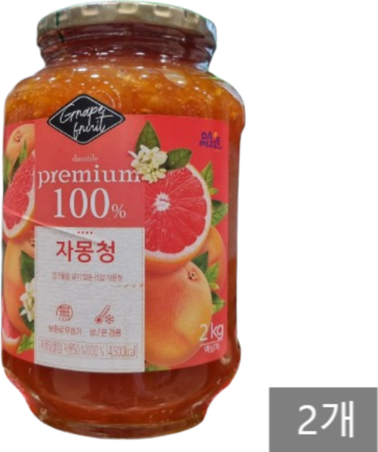 트레이더스 프리미엄 자몽청, 2kg, 2개, 1개입