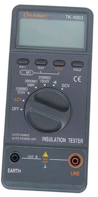 전기테스터기 디지털테스터 검전기 절연저항계(디지털) TK-4003