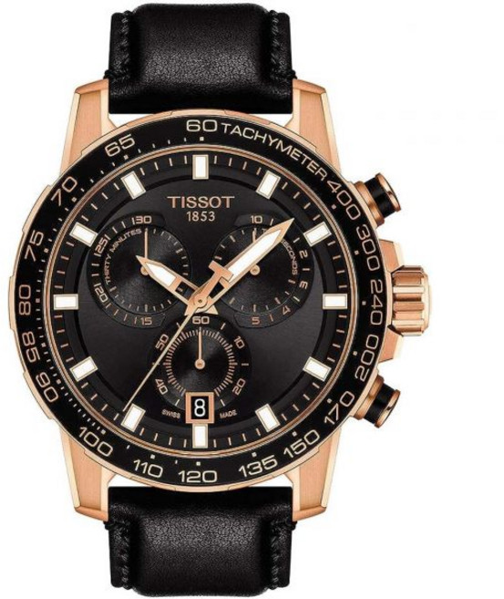 티소 남성 슈퍼스포츠 스테인리스 캐주얼 시계 블랙 T1256173605100