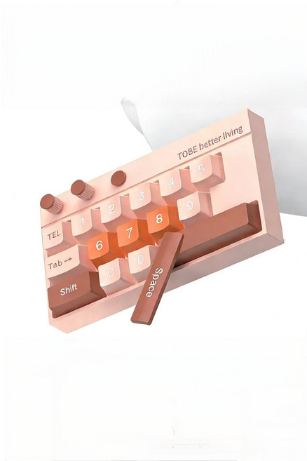 자동차 임시주차 번호판 회전식 키보드, 1개, 핑크