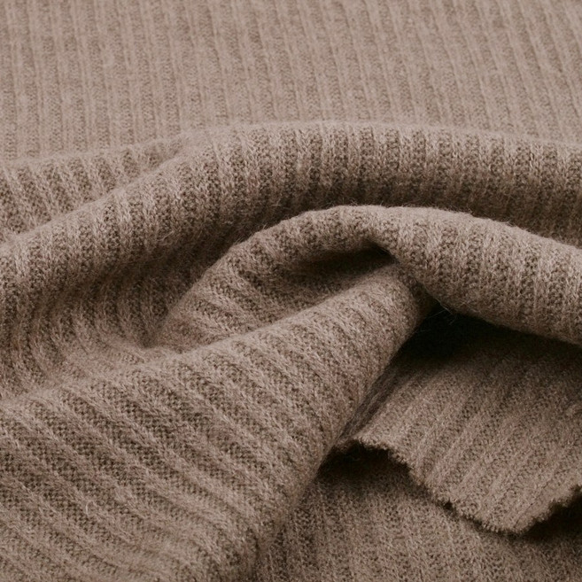 CRE 017 탐나요 따뜻하고 가벼운 니트 골지 원단 무지 패브릭 발열 천, 1개, 모카베이지