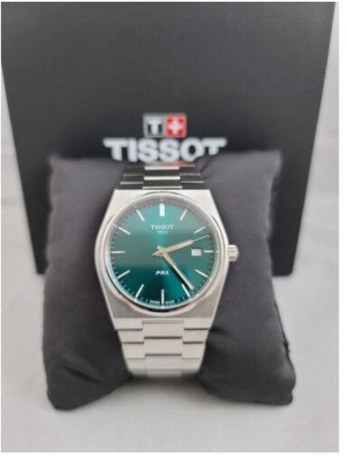 Tissot 티쏘 PRX 쿼츠 그린 다이얼 스틸 남자 시계 T137410110100 30368