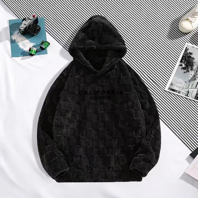 남자의 두꺼운 따뜻한 양털 후드 스웨터 캐주얼 스포츠 여러 가지 빛깔의 후드 스웨터