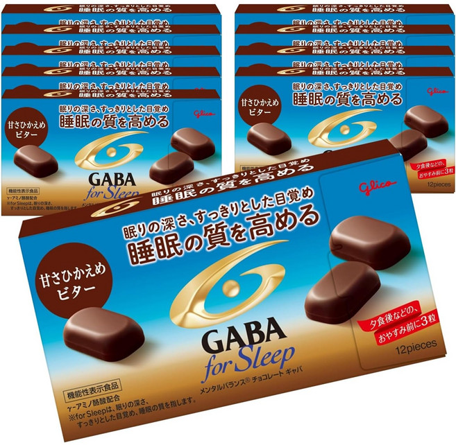 glico GABA for Sleep 초콜릿 비터, 10개, 47g