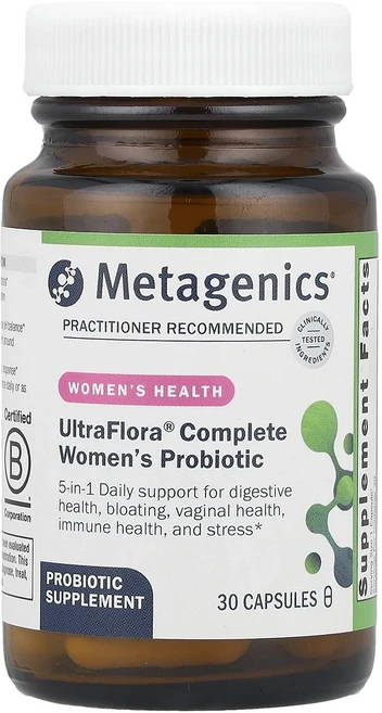 단백질 비타민 철분 마그내슘 칼슘 Metagenics UltraFlora® 컴플리트 여성용 프로바이오틱 여성 건강 캡슐 30정 고루고루섭취해주세요, MetagenicsUltraFlora컴플리트여성용프로바, 1개 - 쿠팡