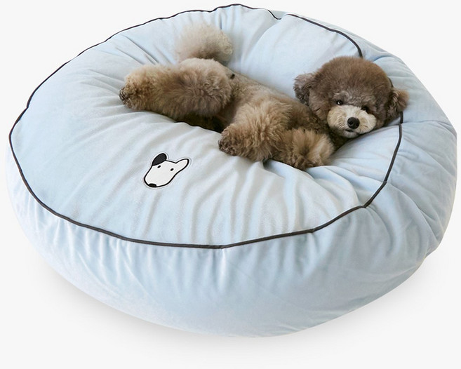 Pet Park 쁘리엘르 원스 극세사 강아지 방석 솜포함, 블루, 1개