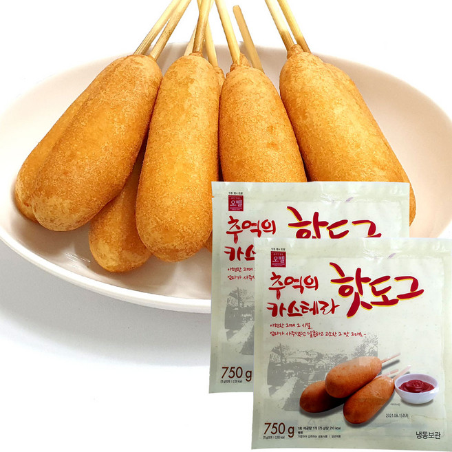 추억의 카스테라 핫도그 /오뗄, 750g, 2개