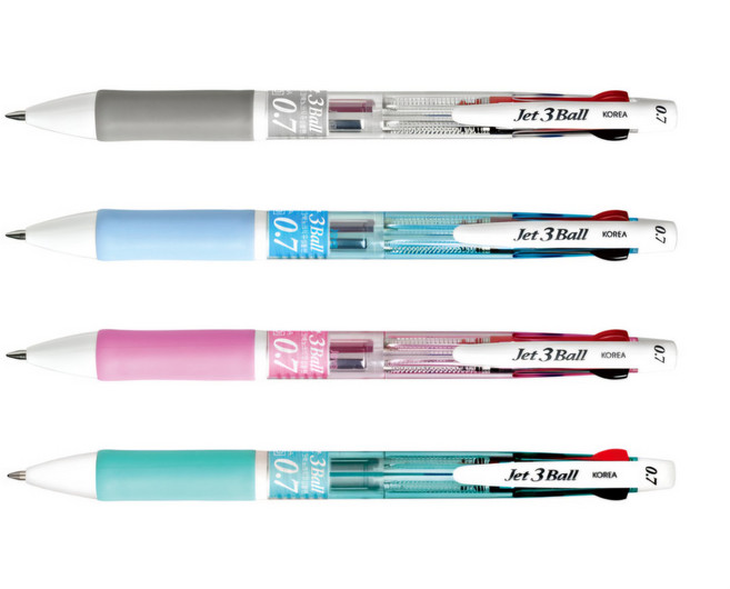 2000 자바 제트3볼 0.7mm JET 3 ball (12개입1박스), 12개, 화이트