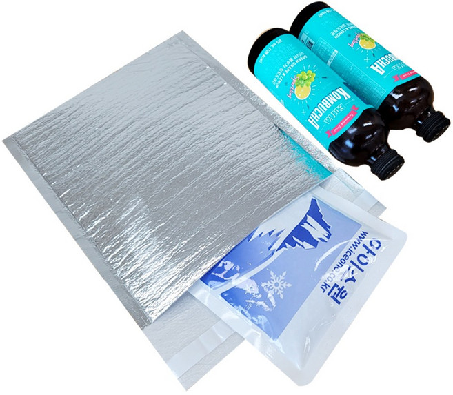 아이스원 두꺼운 은박보냉팩 내경26x30(외경28x30) 100개 보냉봉투 주머니 아이스 가방, 1개