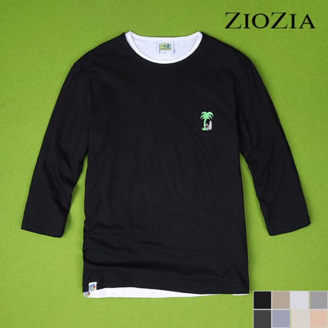 지오지아 레이어드 슬럽사 7부 티셔츠 ABB2TR1131