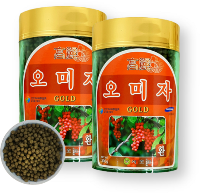 오미자환 국산 도라지 쉬잔드린 건 오미자 분말 환, 300g, 2개