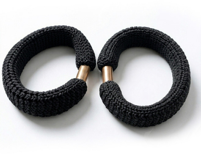 생활친구 일체형 통고무링 군인 밑단 고무링, 2개, 검정색