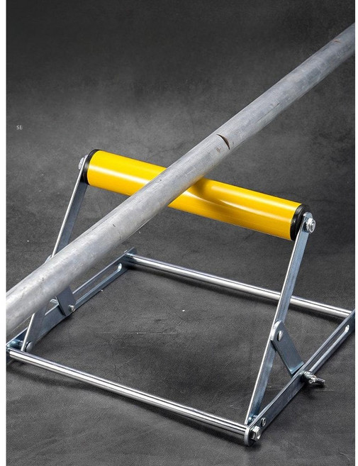 절단기 러 스탠드 보조 높이조절 지지대 받침대 작업대 롤러형 옐로우 1개