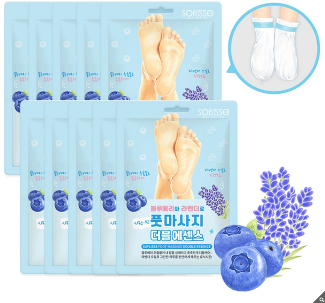 Soflisse Foot&Leg Massage Double Essence Mask 10매 소프리스 종아리 마사지 더블 에센스 마스크 10매, 10개