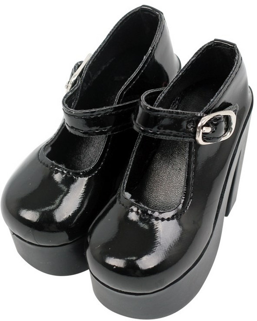 아카라치 60cm 구체관절인형용 신발 4종, 블랙 플랫폼, 1개