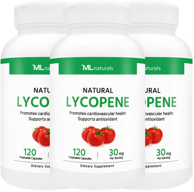 [미국번개배송] 착한명품 마이라이프 내추럴스 라이코펜 30 mg 120정 3병, 3개
