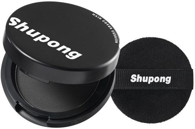 슈퐁 헤어 쿠션 빈모 새치 흑채 커버, 1개, 내추럴 블랙