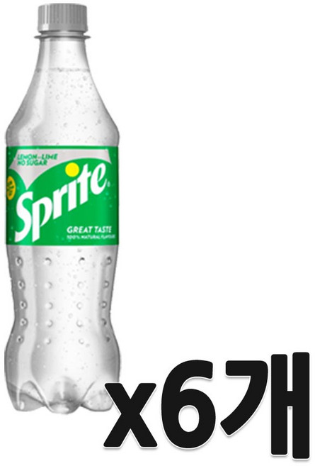 코카콜라 스프라이트 제로, 500ml, 6개