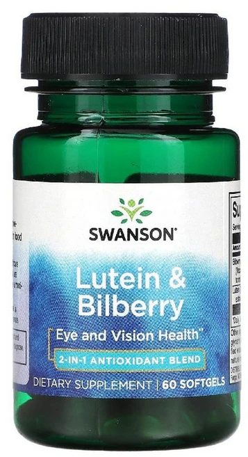 스완슨 빌베리 루테인 마리골드꽃 추출물 포도껍질 추출물 Bilberry 60정, 1개 - 쿠팡