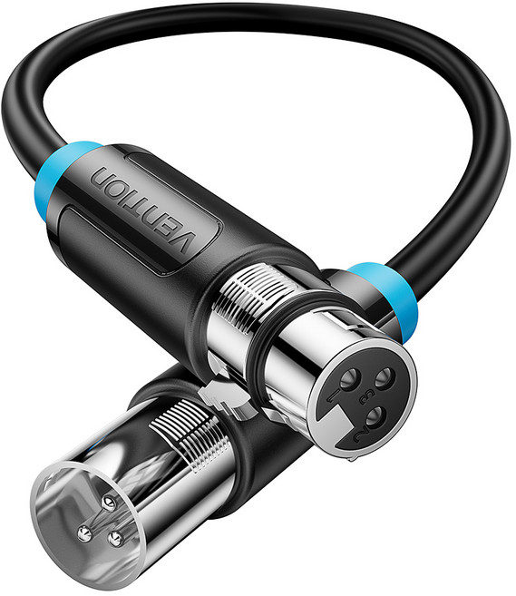 벤션 XLR 캐논 M F 마이크 연장 오디오 케이블 BBF, 1m, 1개