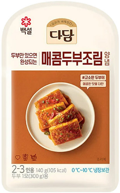(냉장)다담 매콤두부조림양념140gx10개, 140g, 8개