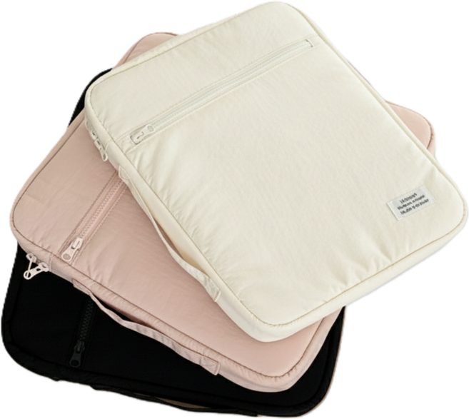 별빛상회 아이패드 파우치 태블릿 노트북 보호 슬리브 케이스, 1개, 크림 베이지