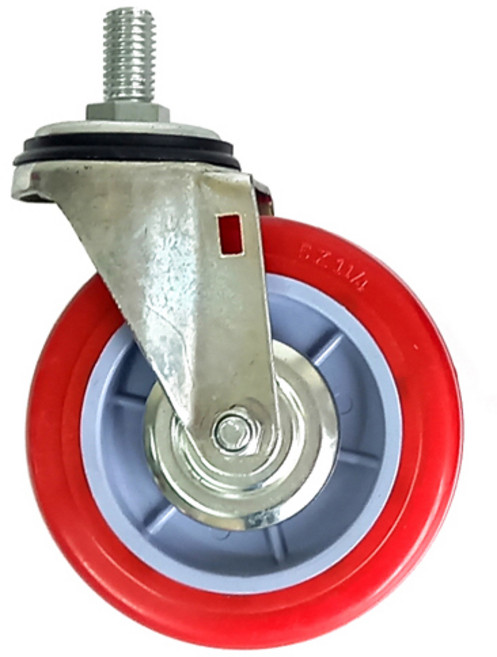 우레탄바퀴 125mm (5) 볼트 회전 캐스터 경량 운반 PVC, 1개