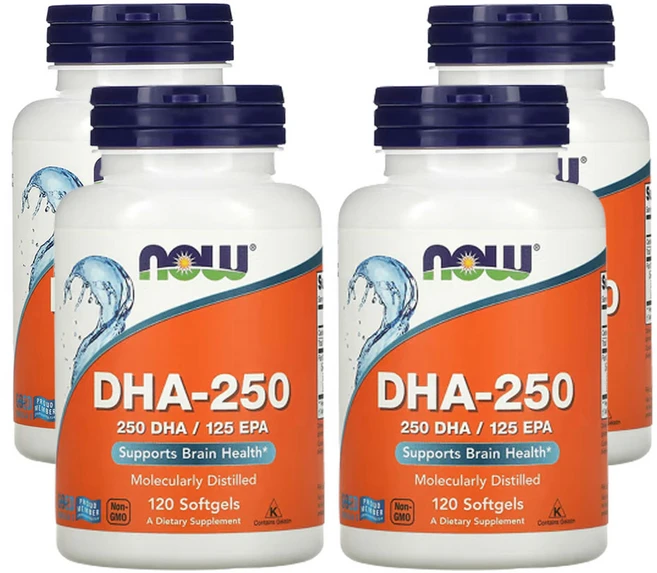 나우푸드 DHA-250 소프트젤 120정, 4개 - 쿠팡