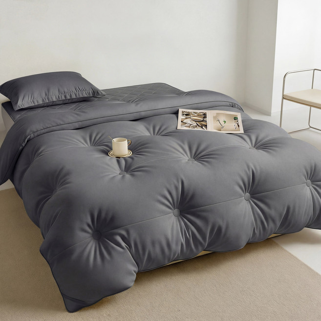 키루에 두꺼운 사계절 침구세트 워싱 차렵이불 이불+패드+베개커버세트