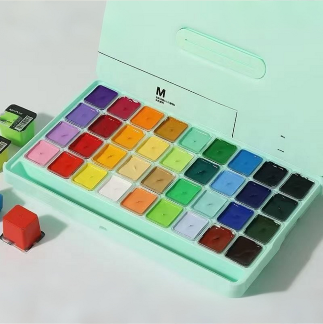 젤리 대용량 수채화물감 아크릴물감 세트, 36개, 30ml