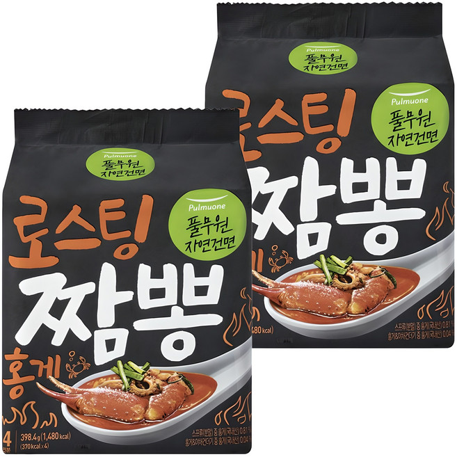 풀무원자연건면 로스팅 짬뽕 홍게 99.6g, 8개