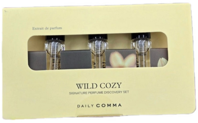 데일리콤마 시그니처퍼퓸 디스커버리세트 와일드코지 3.3ml (3ea), 8세트