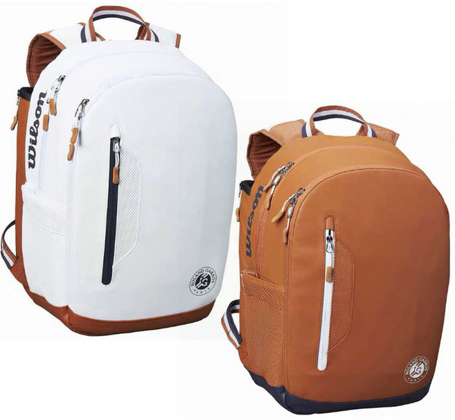 월슨 wilson 2020 롤랑가로스 프랑스오픈 투어백 테니스 가방 윔블던 백팩 화이트 1개, one size × 화이트 × 1개