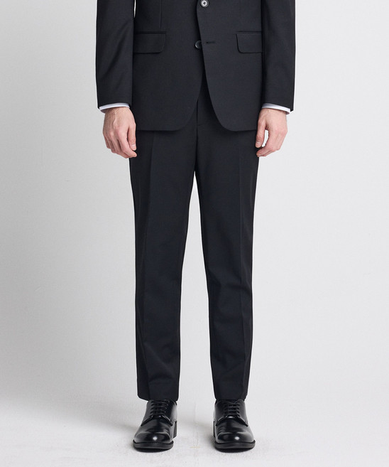 [STCO] 남성 울혼방 사방스판 에센셜 정장바지 슬랙스 클래식핏 블랙