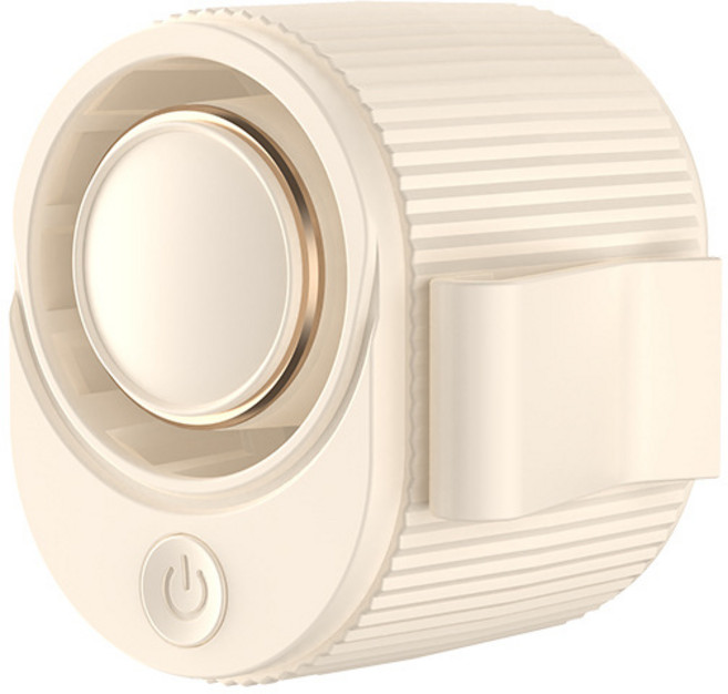 밀레 허리 착용 선풍기 초고속 휴대용 팬 모자 클립+탁상형 2in1, 연베이지