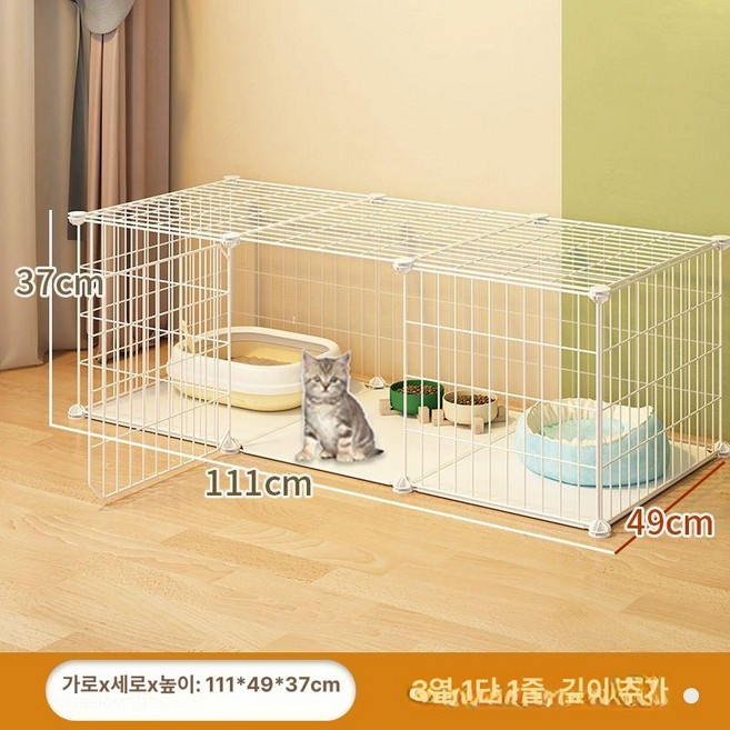 데구 친칠라 하우스 대형 앵무새 복층 친칠라케이지, 기본 문고리+케이지, 1개, 확장 10cm 105x45x35