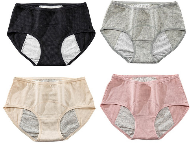 센스베이직 여성 순면 위생팬티 4종세트