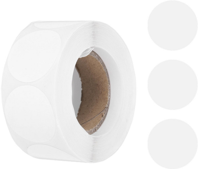 11종 원형 스티커, 06. 화이트 25mm (S510), 1개