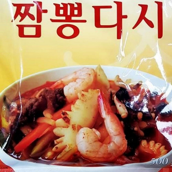 중찬명가 짬뽕다시 얼큰 해물 육수 베이스 라면 우동 전골 재료 500g