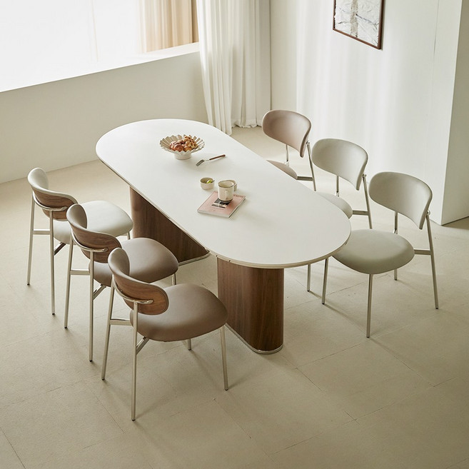 아도니스 포세린 세라믹 1800 6인 식탁 테이블, 월넛