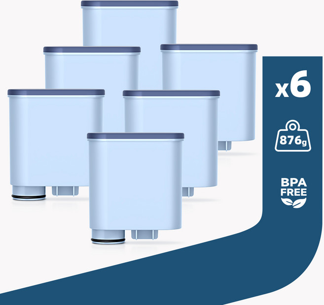 필립스 PHILIPS 와 호환 가능 라떼고/에스프레소머신 전용 아쿠아클린 필터 CA6903/10 CA6903/22 4개입 / 6개입 스케일 방지 천연 스케일 제거, 1박스, 4개