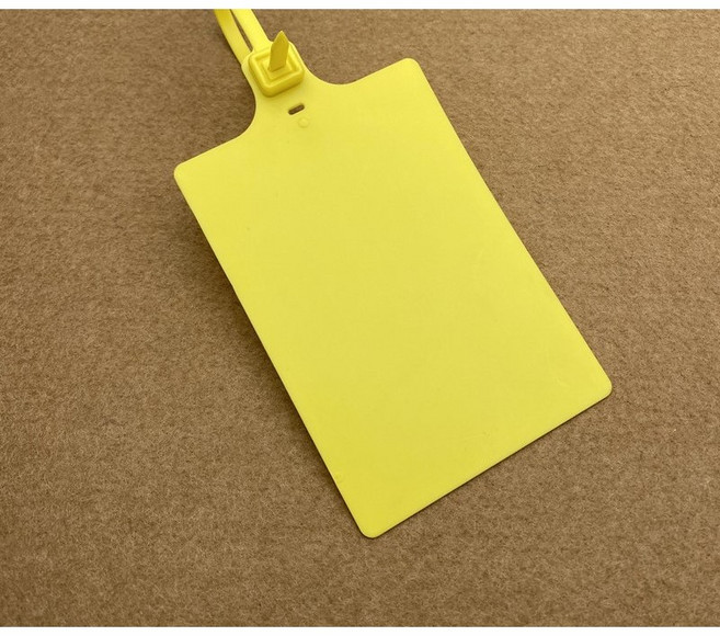 에스케이마켓 대형 각인 30P 케이블 타이 네임택 마크타이 네임타이 마킹 이름표 컬러 밴드 홀더, 30개, 노랑