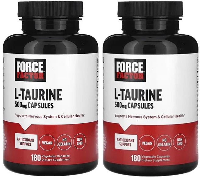 포스팩터 l-타우린 500mg 베지 캡슐 180 정, 2팩, 180캡슐 - 쿠팡