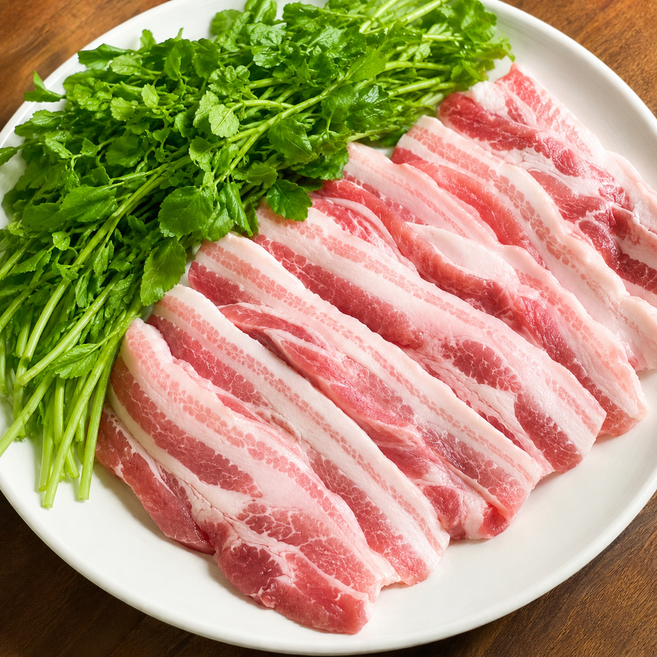 미나리먹인 국내산 냉장 삼겹살, 500g, 1개
